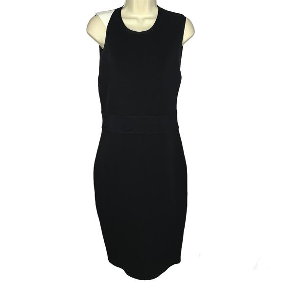 A.L.C. Black Tricot Sleeveless Stretch Fitted Body com Dress Women's Size Medium - Picture 1 of 13